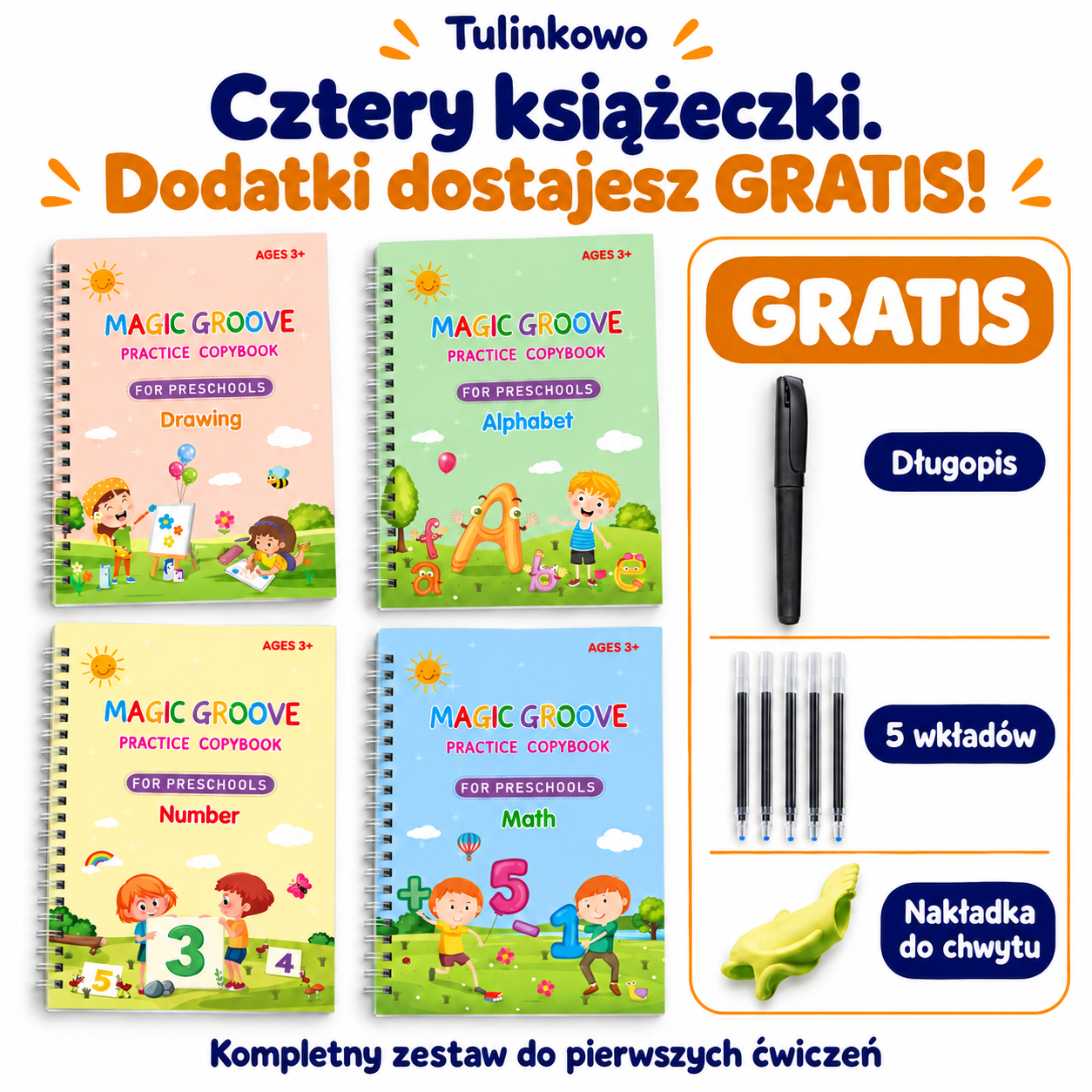 Zestaw czterech książeczek Tulinkowo